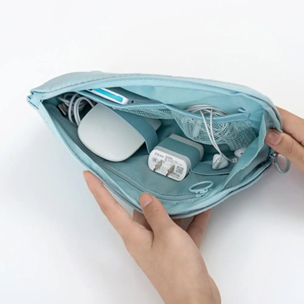 Travel Cable Organizer Bag Waterproof Makeup Kit Mobile Bag Cases Digital Devices USB Gadget Line Data Cable Organizer R250312