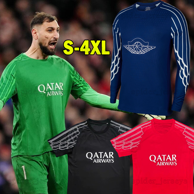 XXXL 4XL 24 25 26 PSGes 4th Long sleeve Soccer Jerseys JOAO NEVES O.DEMBELE BARCOLA 2024 2025 2026 goalkeeper DONNARUMMA LEE KANG IN ZAIRE-EMERY Player Version Kids Kits