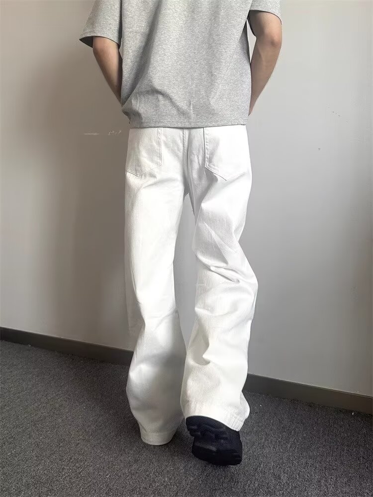 Men's Jeans Mens Flared Leg Jeans Trousers High Waist Long Flare Jeans For Men Bootcut White Jeans bell jeans men 230308