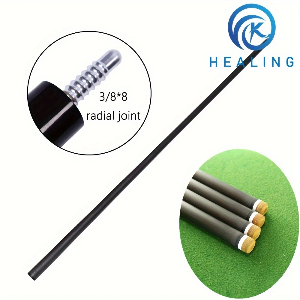 Carbon fiber black technology billiard club forelimb hit 12.4mm/punch 12.9mm foam filled 8-tooth Nine-ball cue Pool cue billiard club Big Head front s