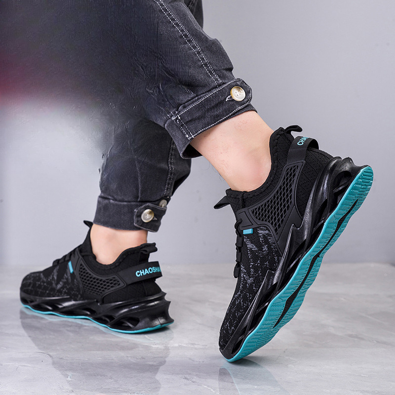 2025 new breathable slim fit middle-aged and elderly designer fashionable mesh shoes, sports running casual blade shoes