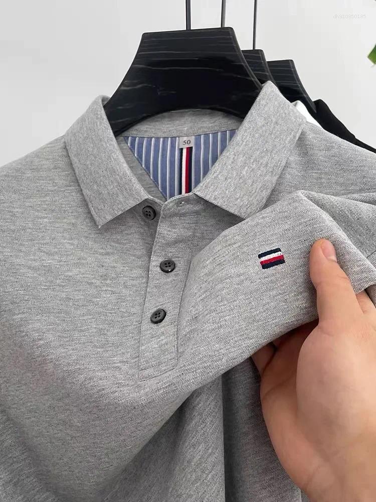 Men's Polos High End Brand POLO Shirt Short Sleeved Luxury Top Summer Fashion Embroidery Classic Business Casual T-shirt
