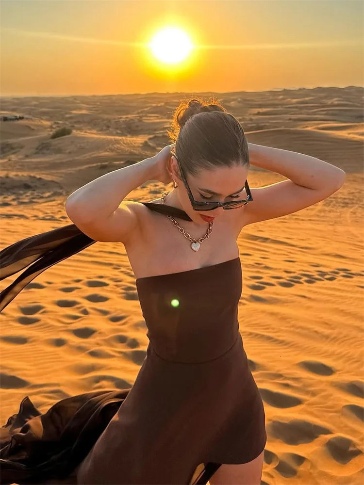 Tossy Summer Female ribbon long dress elegant mesh backless patch ultrathin fashionable party womens tight fitting 250313