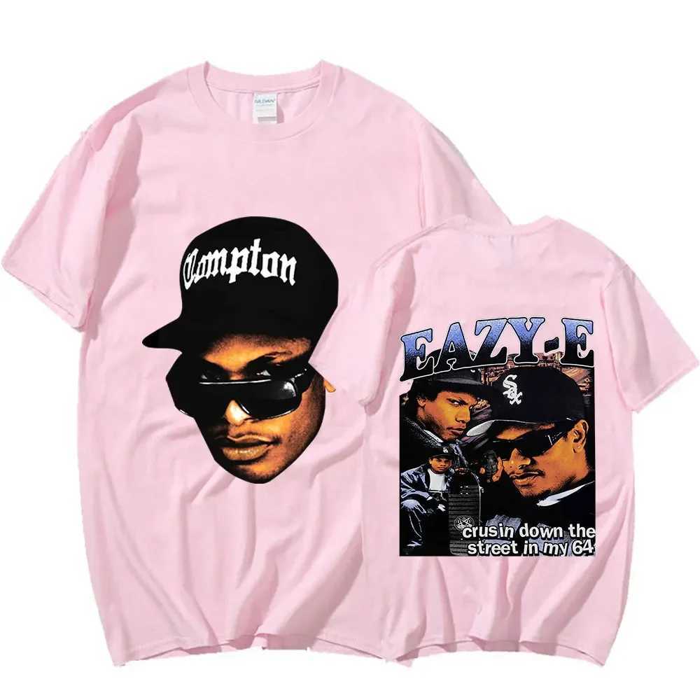 90s Rapper Eazy E Graphic T Shirt Men Vintage Harajuku T-shirts Short Slve Oversized Cotton T-shirt Hip Hop Strtwear Ts X250313