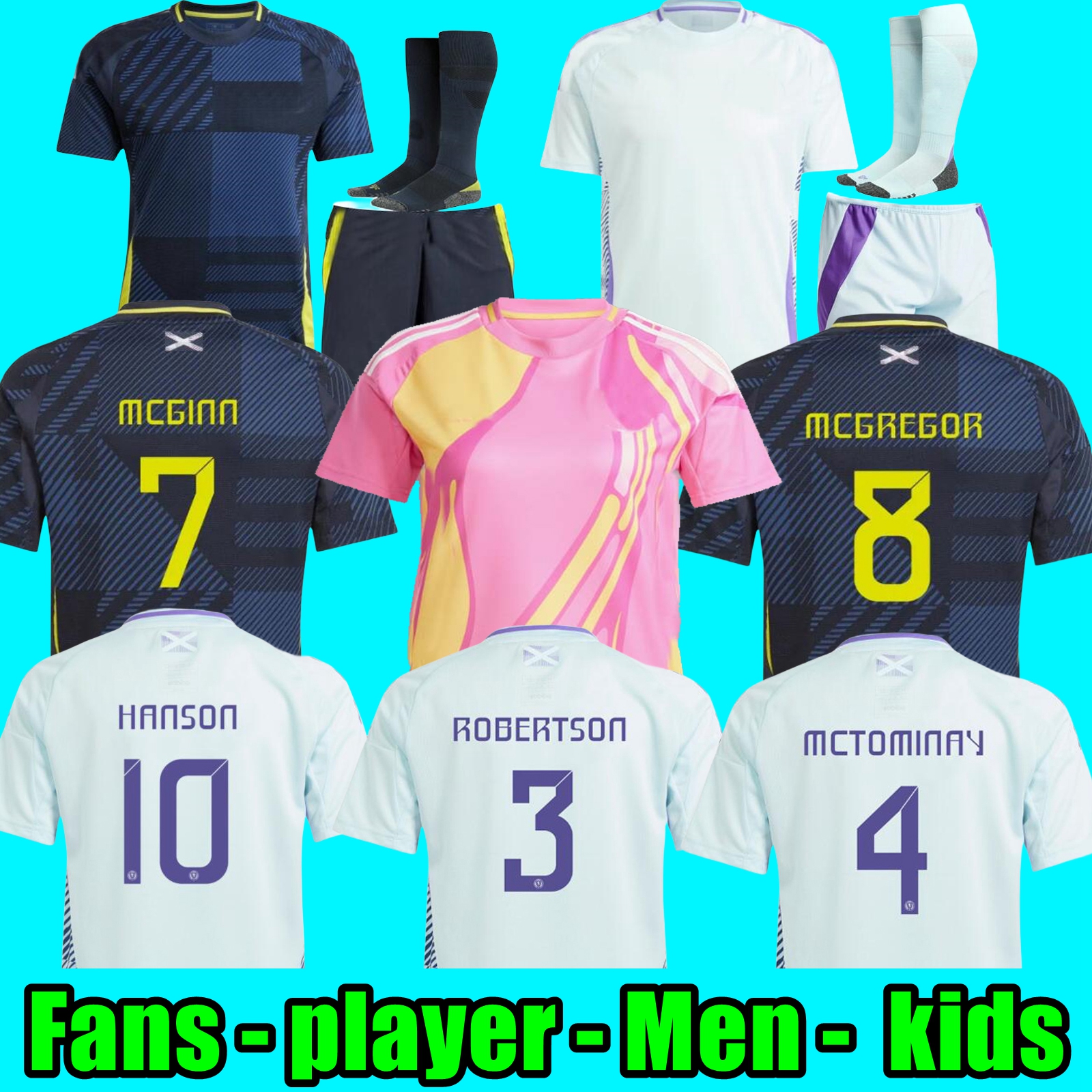 New 2024 Scotland soccer jerseys TIERNEY DYKES ADAMS MCTOMINAY football shirt 150th CHRISTIE McGREGOR ScoTTisH nation MCGINN McKENNA