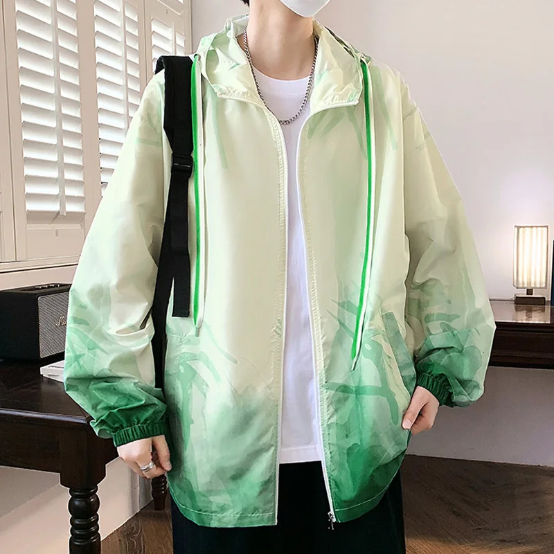 UPF Jacket Men Summer Sun Protection Coat AntiUV Quick Dry Sports Windbreaker Cycling Run Sunscreen Ice Silk Jackets W08 250313