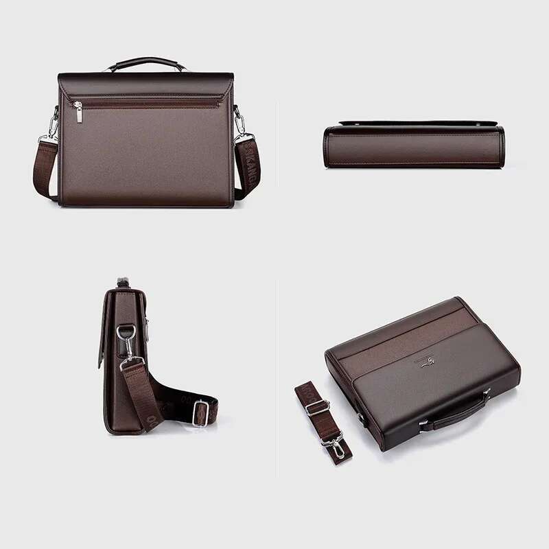 Male Handbags Pu Leather Men's Tote Briefcase Business Shoulder Bag Men 2025 Brand Laptop Bags Man Organizer For Documents