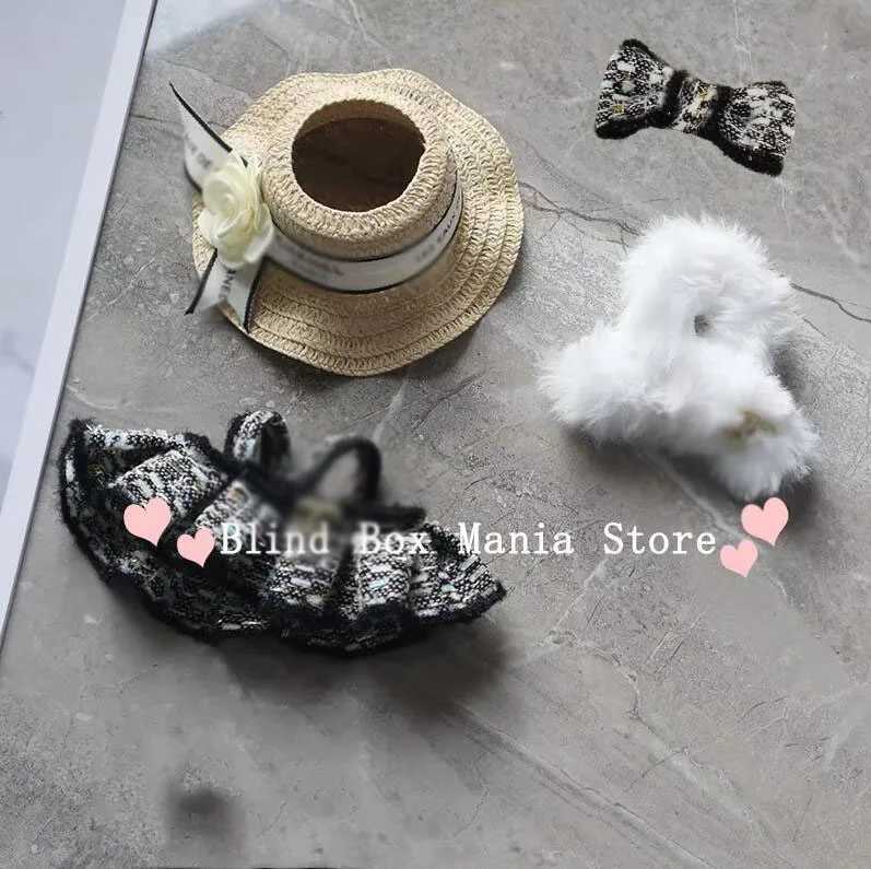 Diy 17cm Labub Fashion Clothing Paired With High-End Elegant Dresses Cute Mini Scarves Labubu Bags Shoes HatsT250313