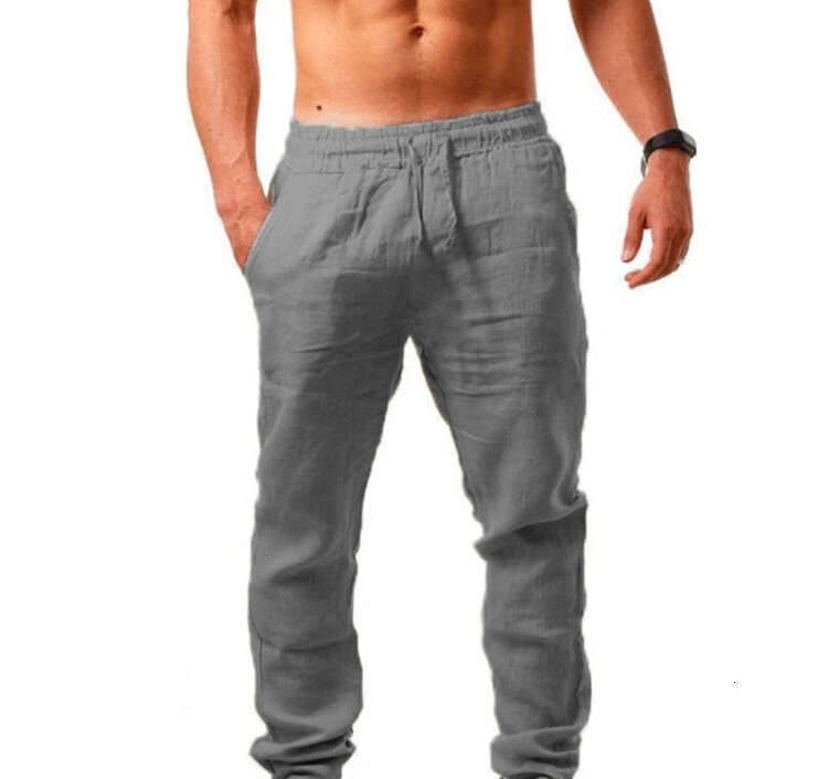 European and American Summer Men's Hip Hop Breathable Cotton en Loose Sports Pants 2025 New Casual Fashion Trendy Clothing