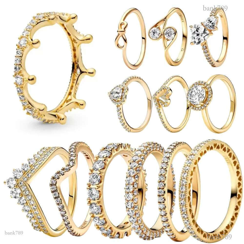 925 Sterling Silver New Fashion Valentine's Day Sparking Double -Hearted Ring Is Suitable For Women's Jewelry Fashion Accessories Free Deli