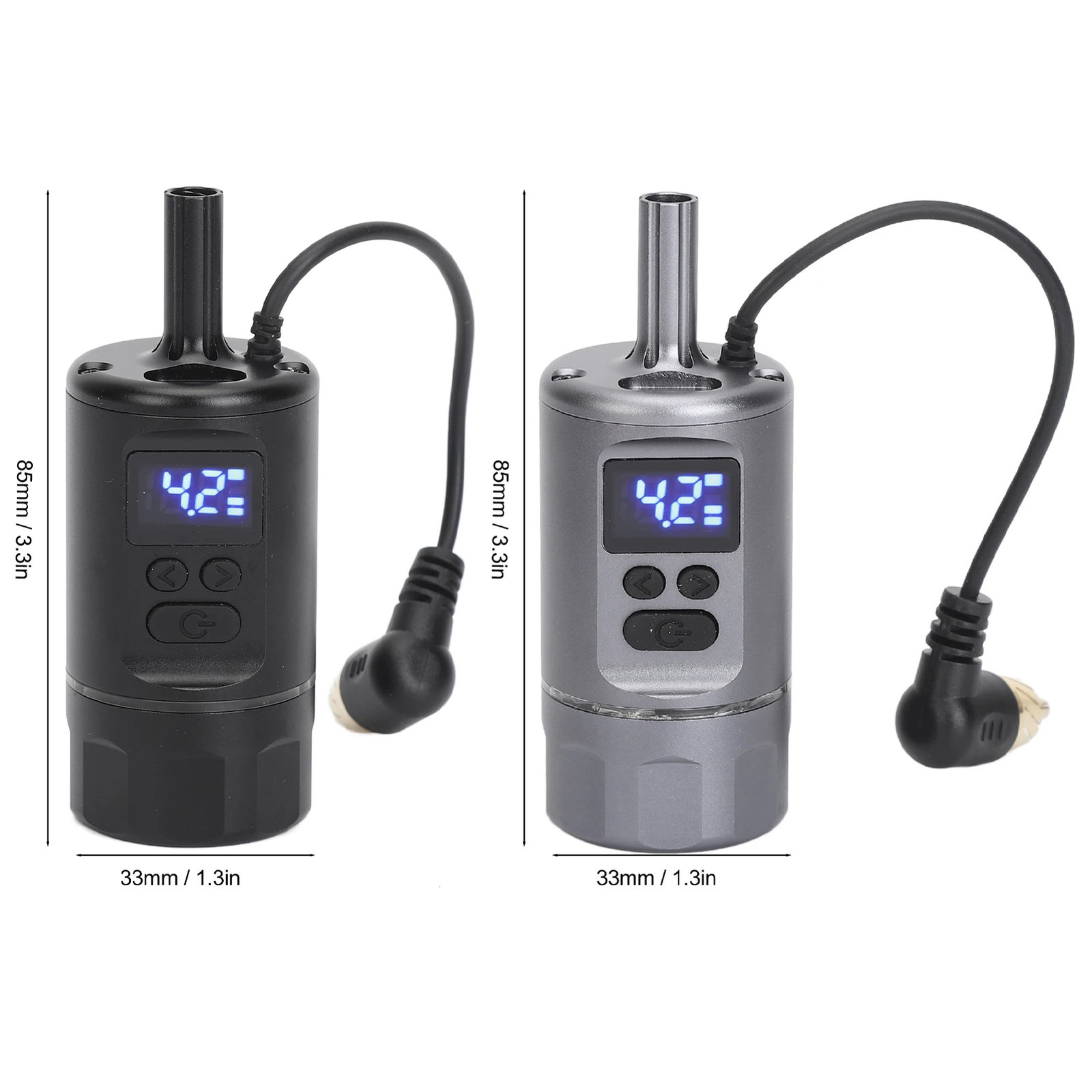 3 in 1 Cartridge Tattoo Battery Grip Interface Aluminum Alloy 1600mAh Tattoo Handle Power Supply 3 in 1 Tattoo Battery Grip 250306