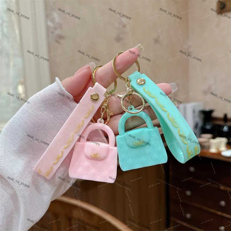 Key Rings simulation keychain mini bag pendant womens car keychain small gift H250313 K0JM