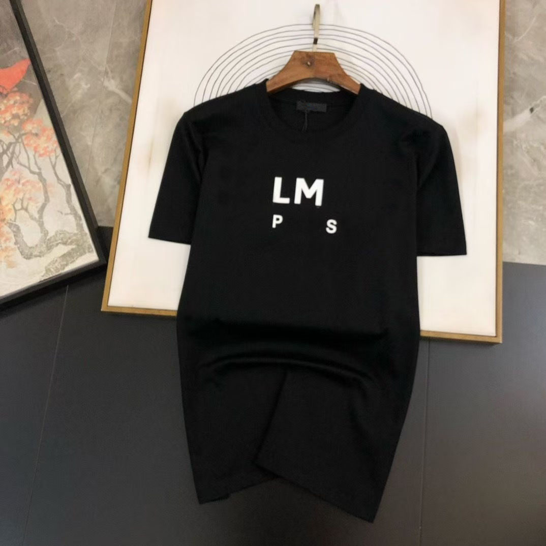 New designer Men's T-Shirts fashion casual high-grade 100% cotton breathable wrinkle resistant slim commercial clothing street lapel short sleeve clothes S-4XL