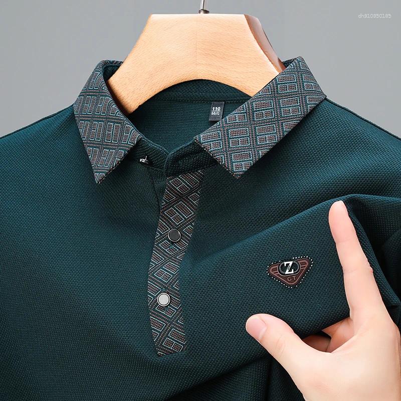 Men's Polos Designer 2025 Autumn Luxury Brand Embroidered Printed Color Blocked Long Sleeve Polo Shirt Fashion Lapel T-shirt Top