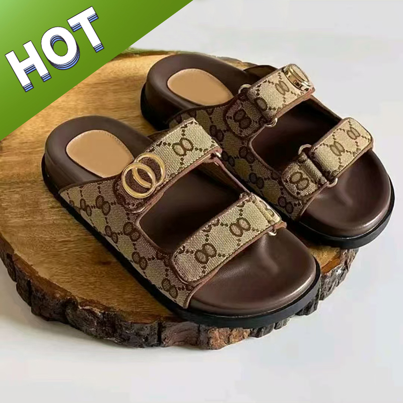 Designer Sandals Womens Classic dad sandles platform denim Slide Print Slippers Flip Flops Flat luxury Womens fashion Shoes for Summer beach sandal size 35-42