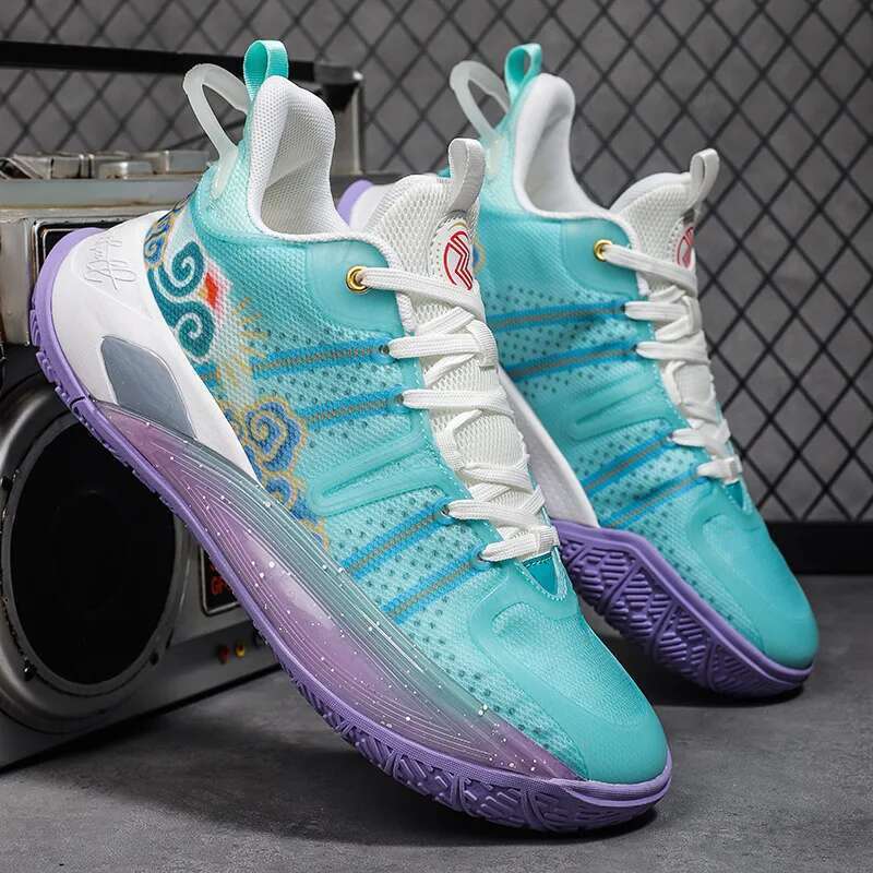 2025 Men and Women Fluorescent New Comfortable Thick Soled Air Cushion Basketball Shoes Valentine's Day Romantic Design