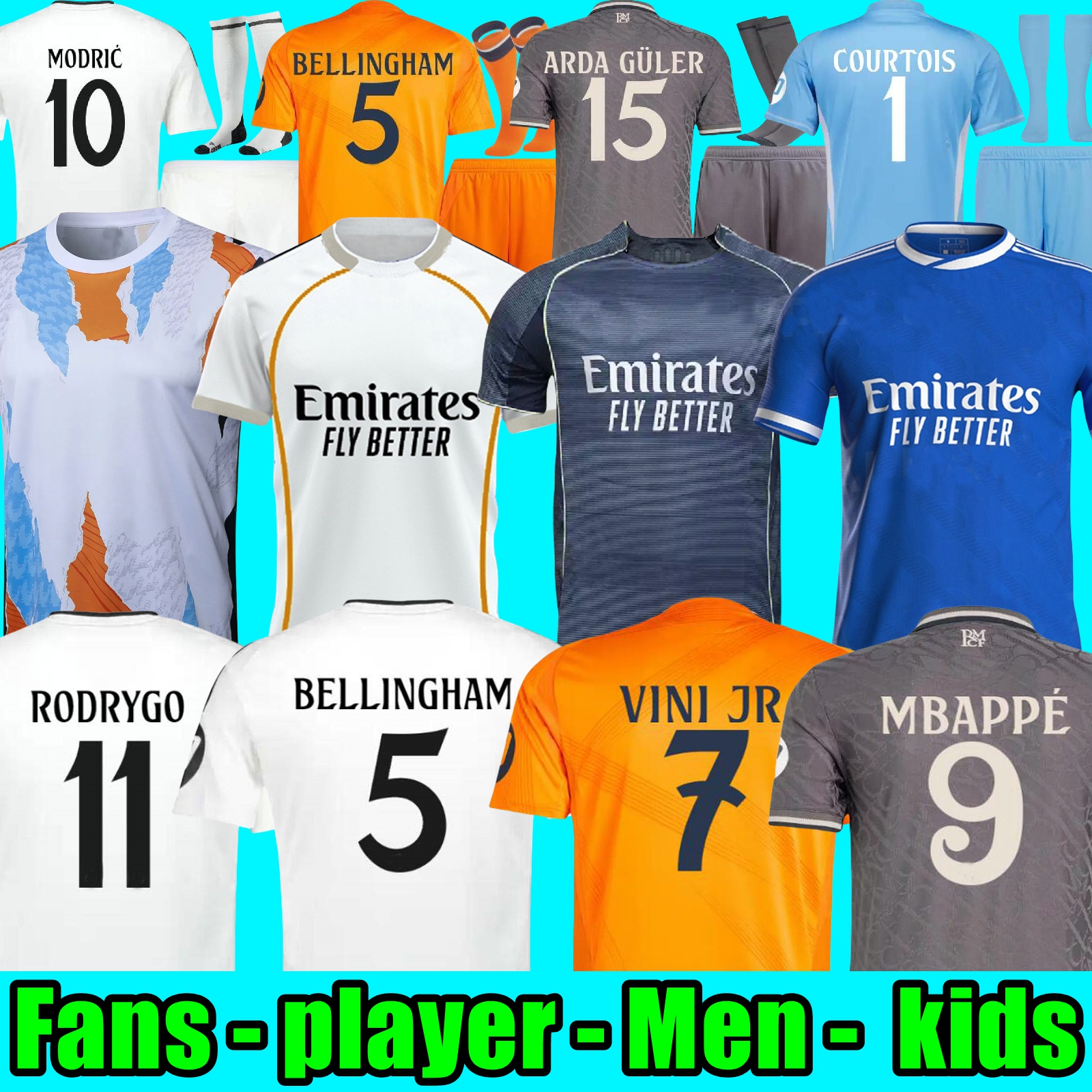 24 25 MBAPPE BELLINGHAM RODRGO 25 26 Real 4Th MadridS soccer jerseys football shirt VINI JR CAMAVINGA ALABA MODRIC VALVERDE camiseta Men kids COURTOIS goalkeeper