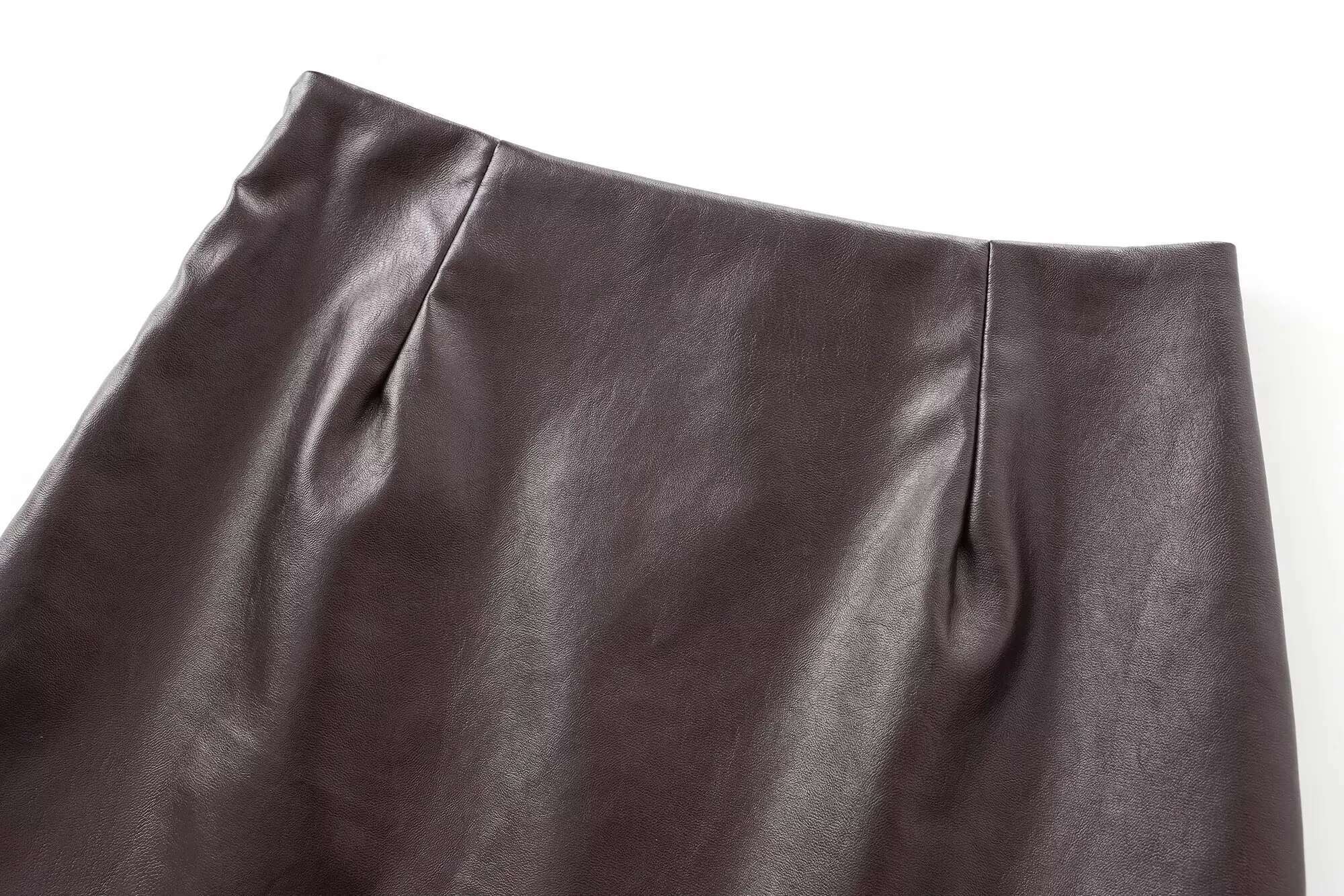 Faux Leather Mini High Waist Short For Women Summer Pleated Women's Skirts Fashion Woman Skirt