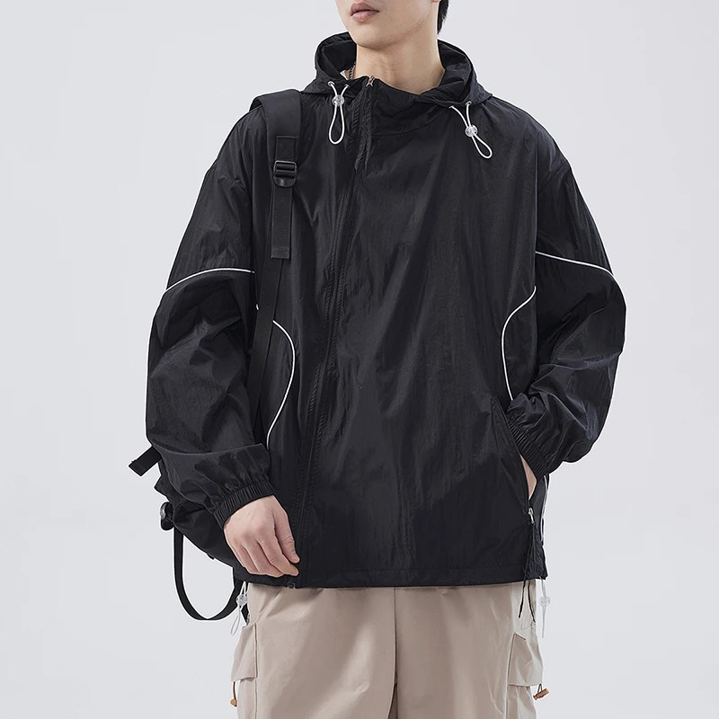 Ueteey Sunscreen Jacket Mens Hiking Thin Camping Ice Skin Fishing Ultra Light Fast Drying Windproof Outdoor 250313