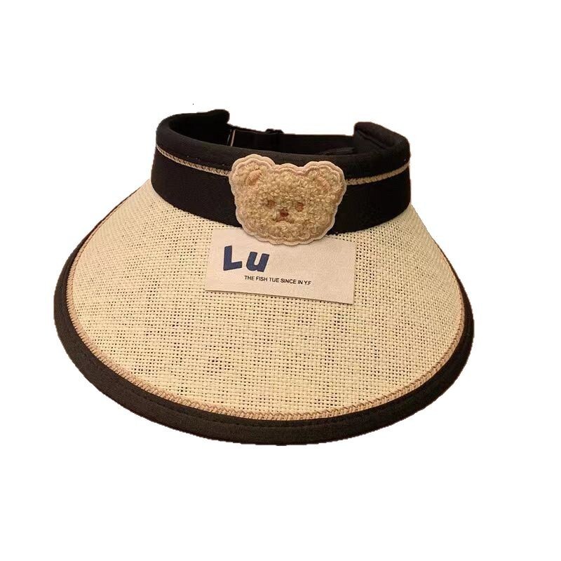 2025 Fashion Children's Empty Top Summer Boys and Girls Cute Little Bear Sunscreen Baby Sun Hat baseball cap