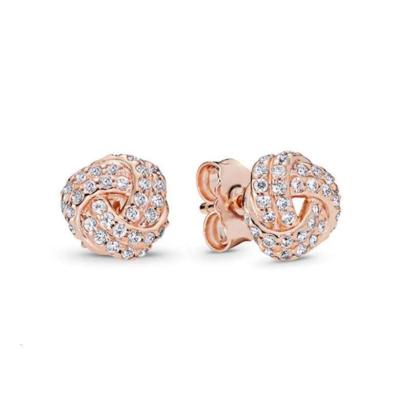 Classic Pure Silver Zircon Heart Spread Infinite Bright Star Round Earrings Suitable For Ladies Charm Jewelry Gifts