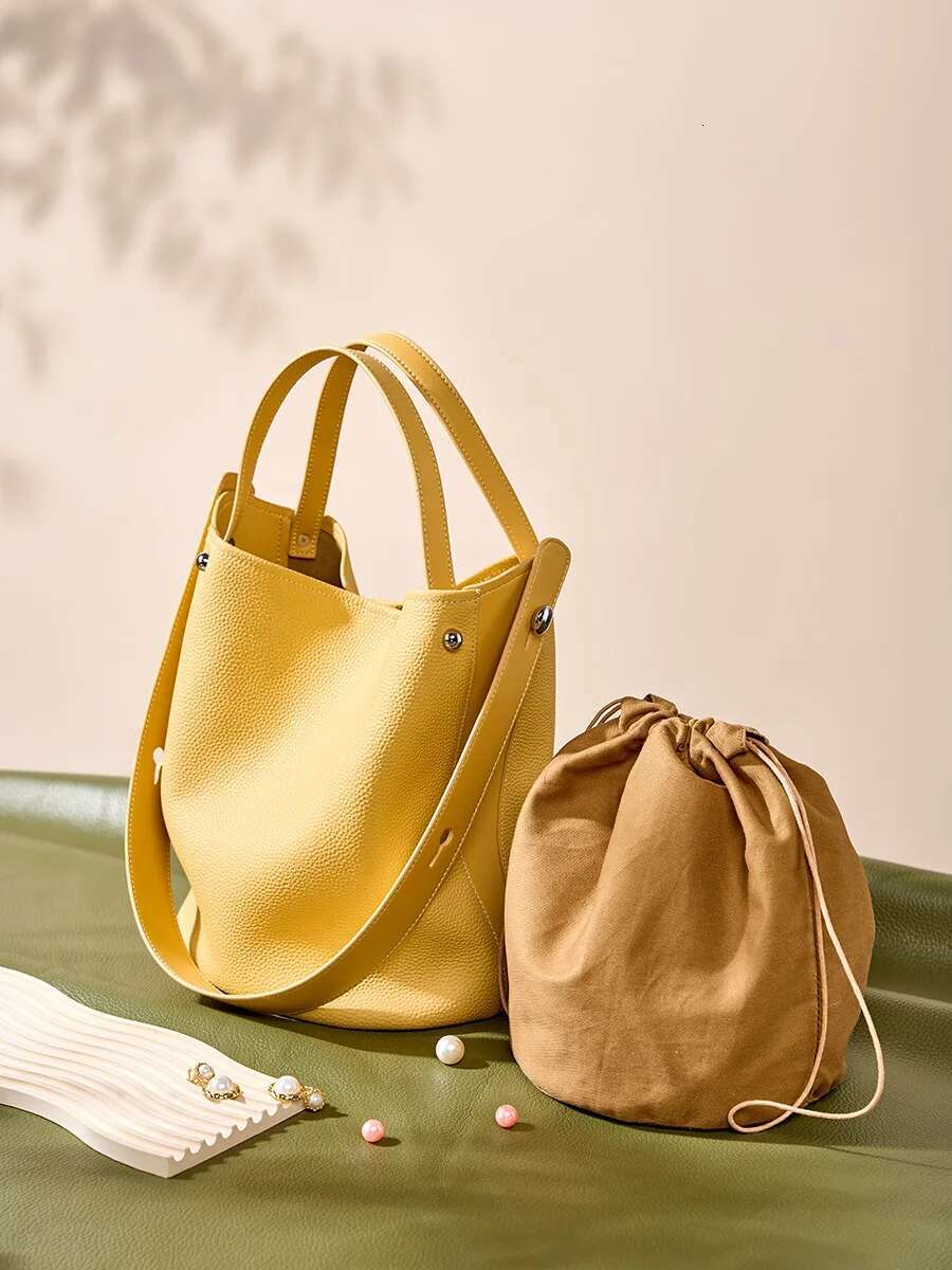 Bags Ladies Genuine Leather For Women Designer Handbags Famous Brands Bucket Bag