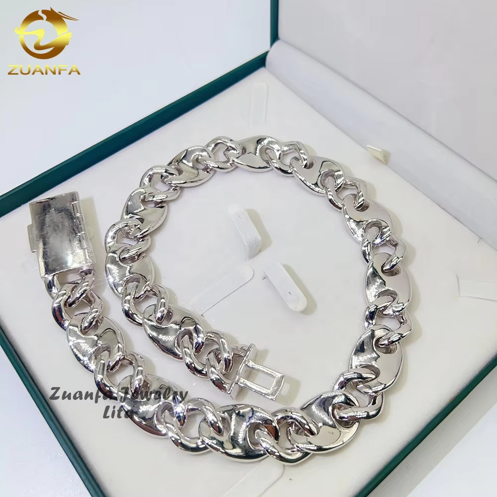 Hip Hop Jewelry Fashion New Design S925 Vvs Moissanite Diamond 20mm Miami Cuban Link Chain