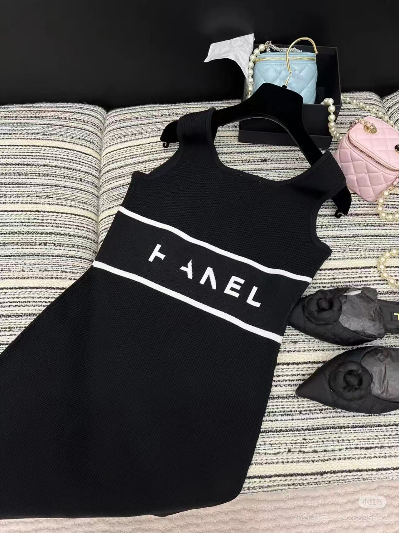 France dresses Designer dress womens Casual fashion luxury letter embroidery high waisted sexy sleeveless