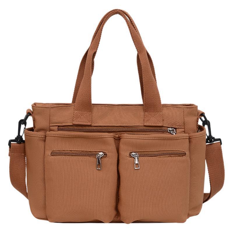 Tote Women's New Fashion Trend College Student Handbag Large Capacity Canvas Casual Versatile Shoulder Bag