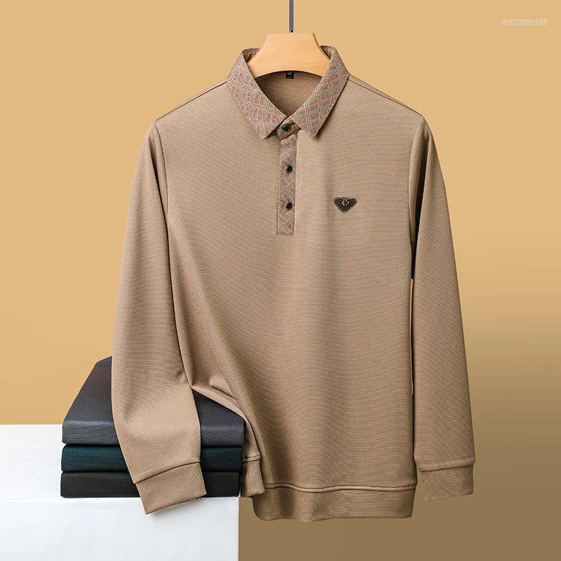 Men's Polos Designer 2025 Autumn Luxury Brand Embroidered Printed Color Blocked Long Sleeve Polo Shirt Fashion Lapel T-shirt Top