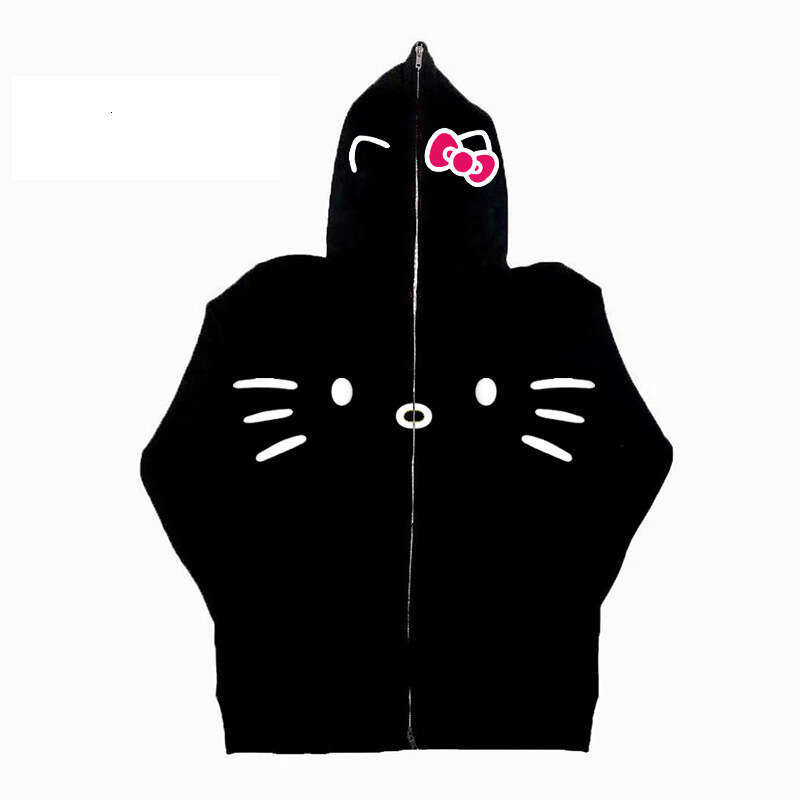 Dark Sweatshirt Men's and Women's Hoodies Gothic Couple Harajuku Large Spider Print Zipper Sweater gift for man