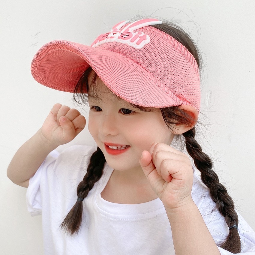 Summer baseball cap New Children's Empty Top Sunscreen Cute Rabbit Male and Female UV Protection Duck Tongue Travel Trendy Sun Hat