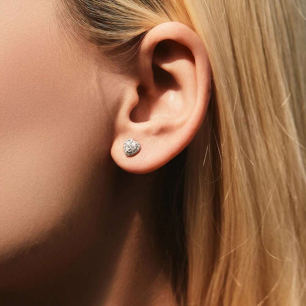 925 Sterling Silver White Shiny Love Full Of Dia Series Fit Rings Necklaces Earrings Womens Sweet Jewelry Gifts