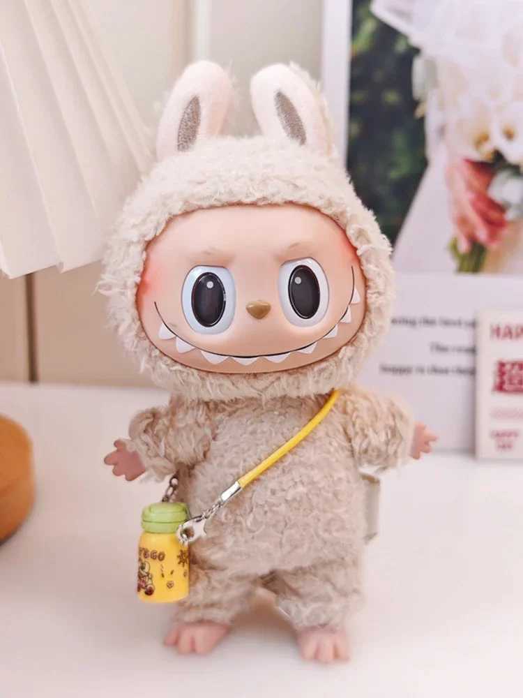 Mini Plush DollS Clothes Outfit Accessories For Korea Kpop Exo Labubu Idol V1 v2 Circle smile shirt Clothing GiftT250313