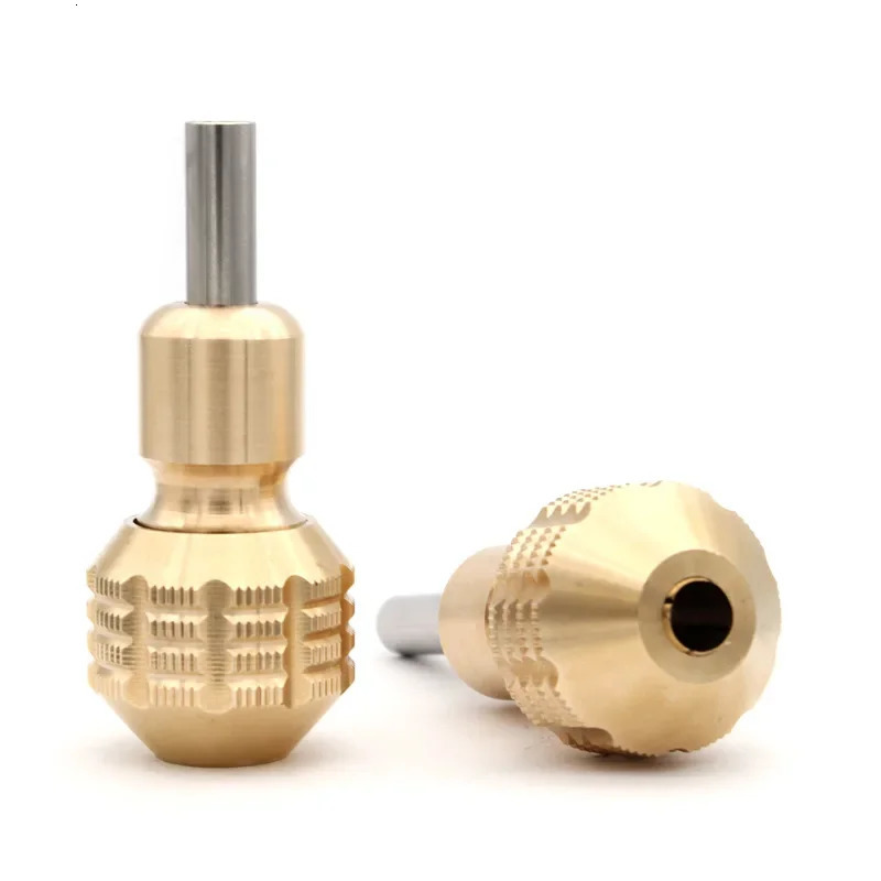 Pure Copper Tattoo Grips 30/35mm Carved Bronze Tattoo Self-Locking Handle Motor Machine Coil Machine Universal Tattoo Handle 250306