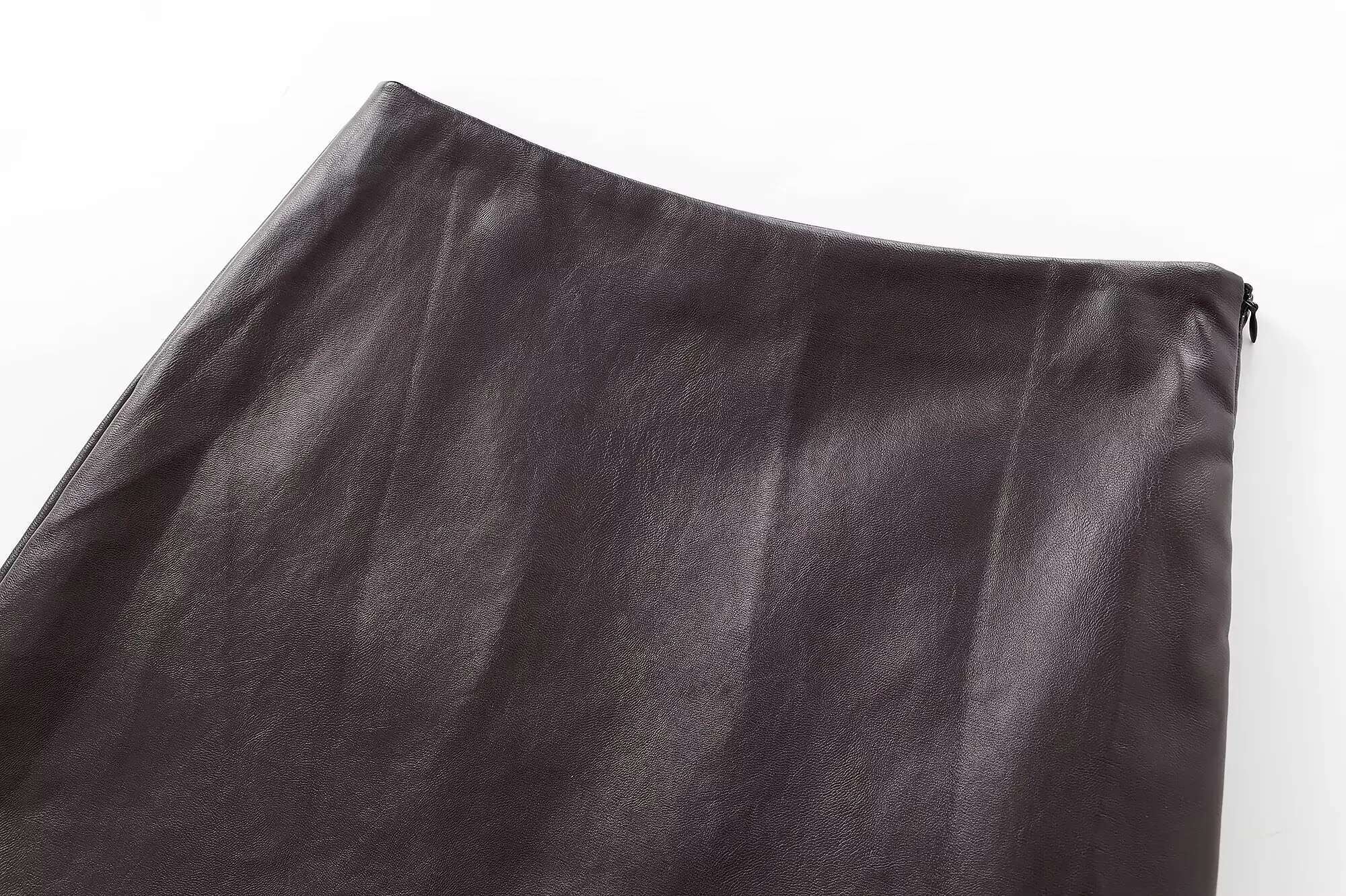 Faux Leather Mini High Waist Short For Women Summer Pleated Women's Skirts Fashion Woman Skirt