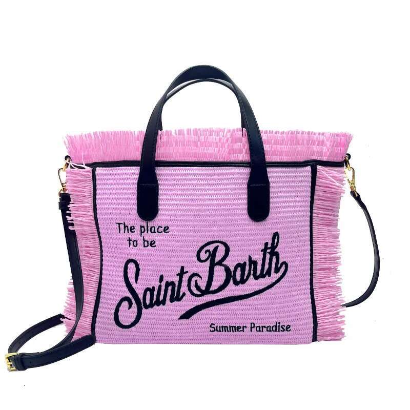 saint barth mat crossbody small bag casual travel straw handmade tassel handbag tote bag