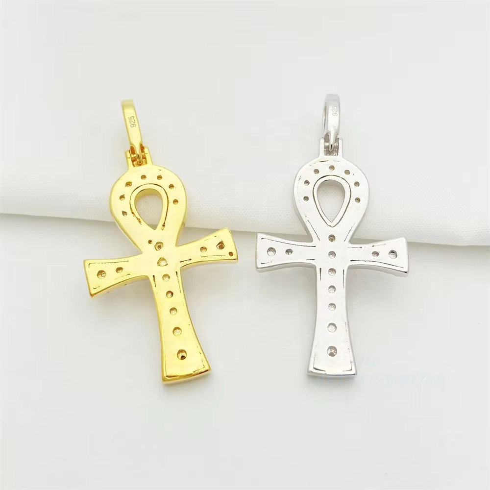 Hip Hop Diamond Iced Out Vvs Moissanite Pendant Custom Pass test Rose Gold Moissanite Pendant