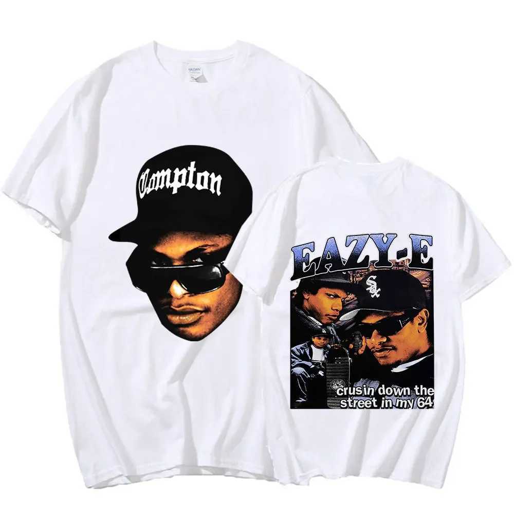 90s Rapper Eazy E Graphic T Shirt Men Vintage Harajuku T-shirts Short Slve Oversized Cotton T-shirt Hip Hop Strtwear Ts X250313