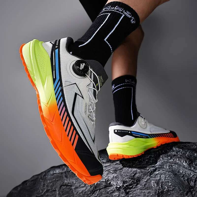High-Quality Men's Outdoor Hiking Shoes Rubber Non-slip Climbing Mountains Sneakers Men Comfy Soft Midsole Mesh Breathable 39-45