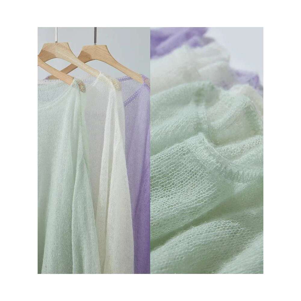 Minimalism Sweater For Women 2025 Spring New Sweet Elegant Solid O Neck Pullover Drop Sleeves Knitted Tops 12551046