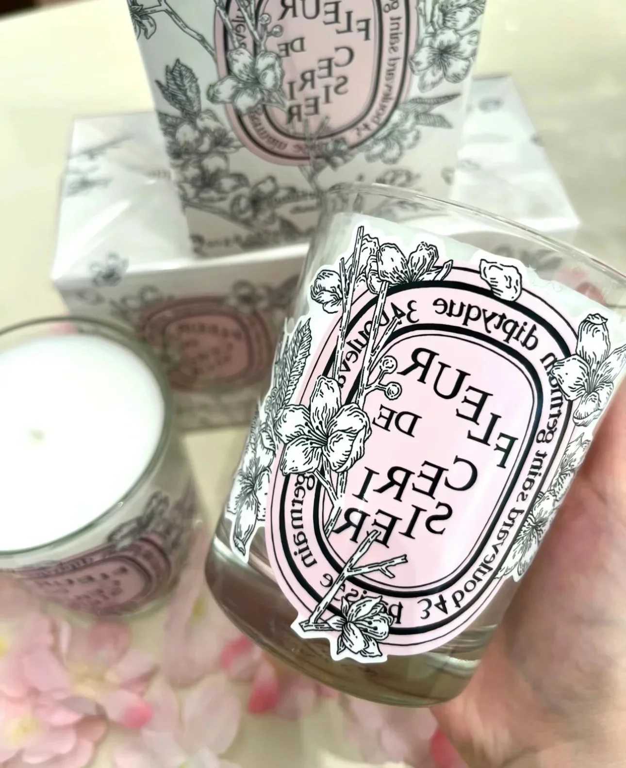 Romantic Limited Diptyques Candles Sakura Scented Fragrance Candle Light Gift High Quty Aromatherapy Perfume Aroma Home DecorC250313