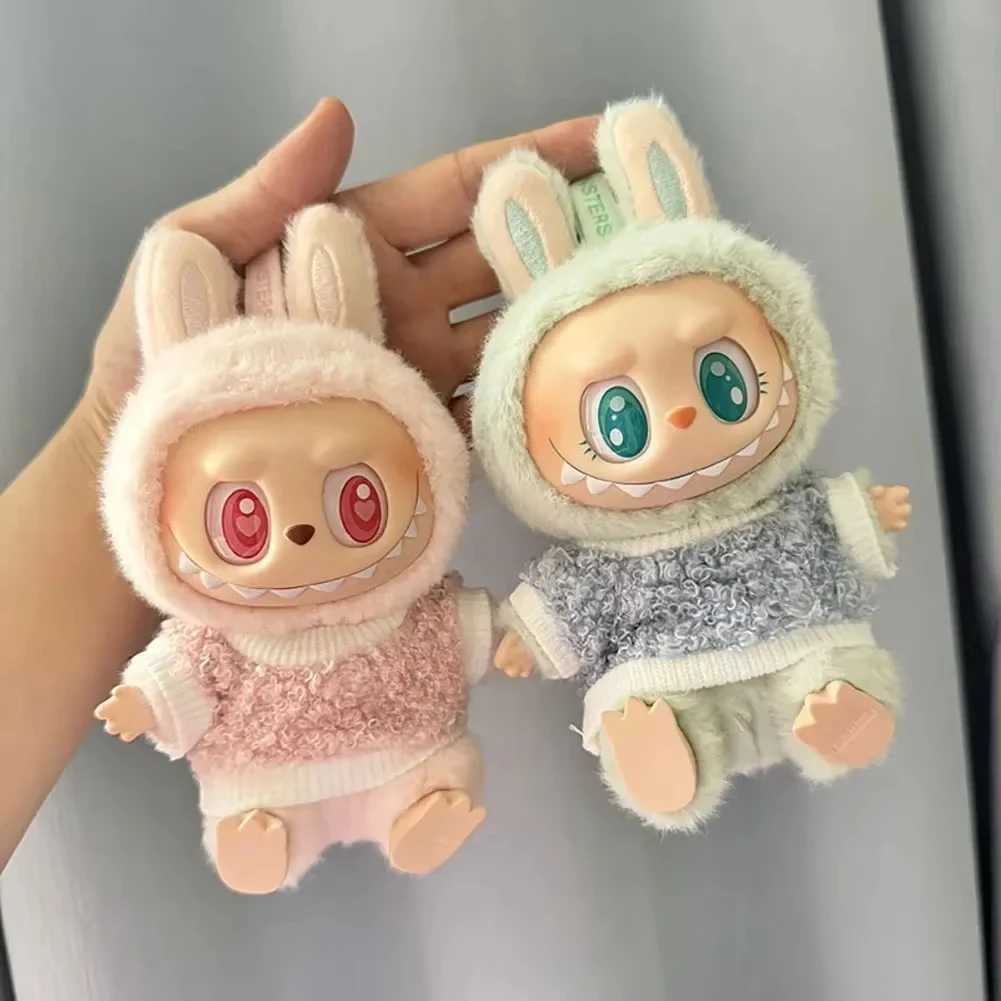 Mini Plush DollS Clothes Outfit Accessories For Korea Kpop Exo Labubu Idol V1 v2 Circle smile shirt Clothing GiftT250313