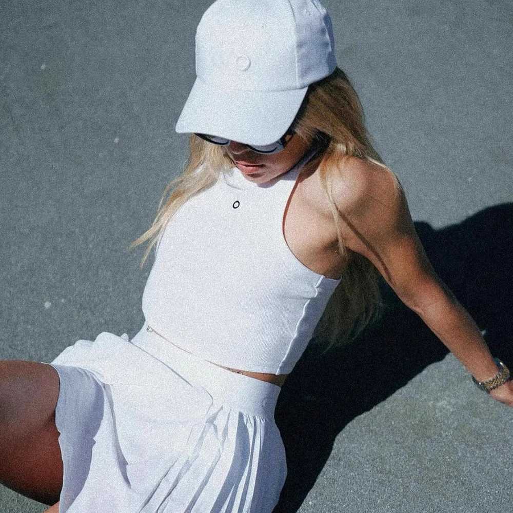 Active Shirts Tees LO womens Aspire tank knit vest Slvel Seam short training exercise gym womens top running slimming vest Y250312KY2S