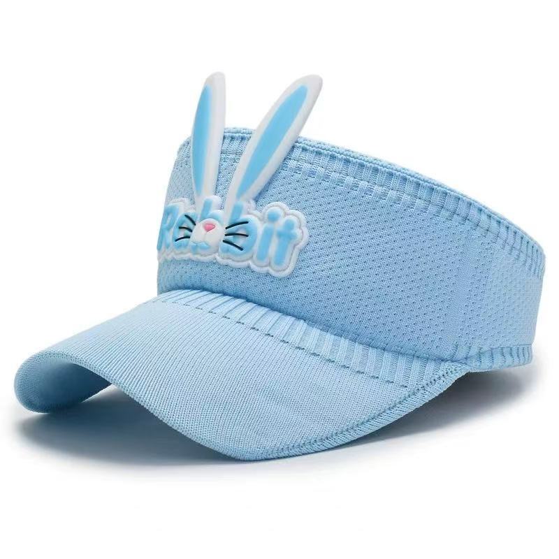 Summer baseball cap New Children's Empty Top Sunscreen Cute Rabbit Male and Female UV Protection Duck Tongue Travel Trendy Sun Hat