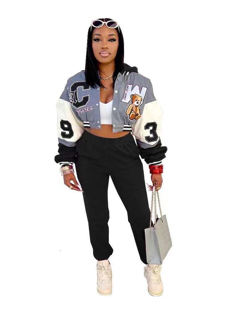 Clothes Women 2 Piece Bomber Jacket And Pants Suits Fashion New Print Patchwork Casual Sporty African Tracksuit Set