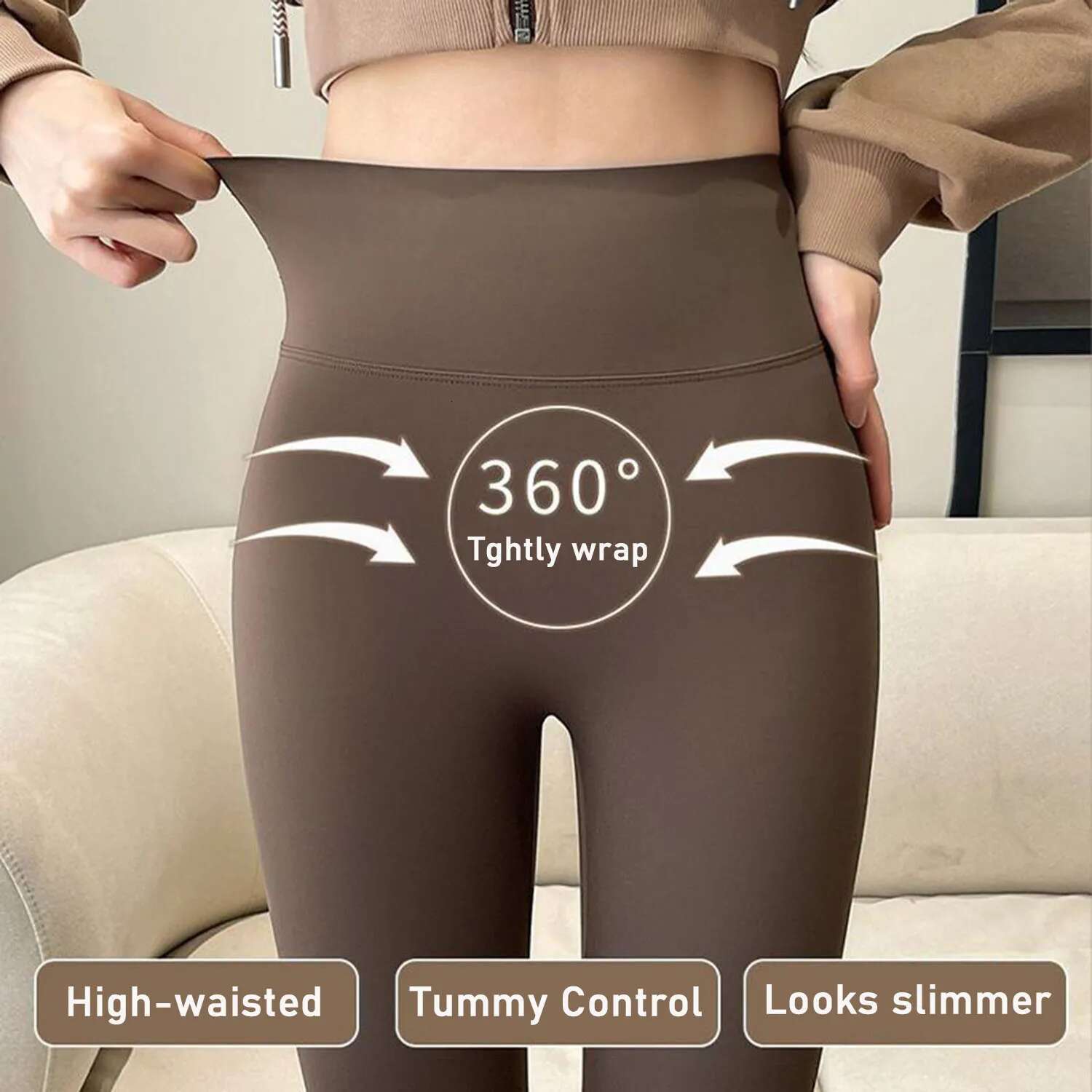 Tummy Control Leggings For Women - Waisted Yoga Butt Lifting Workout Pants, High Elasticity Pilates GYM Fiess Pants