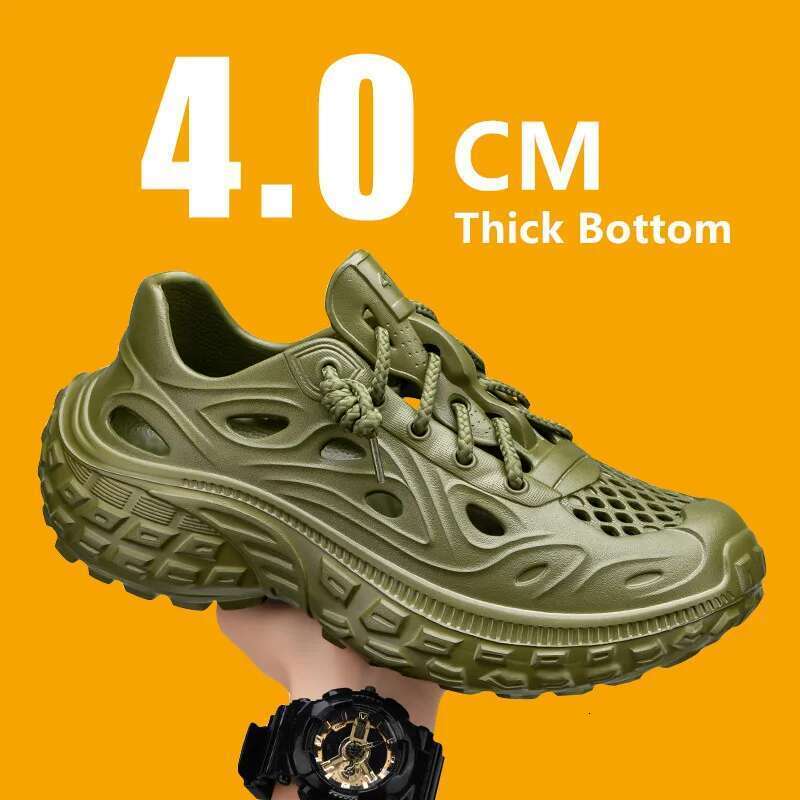 New Fashion Breathable Garden Summer Couple Non-slip Thick Bottom Sandals Outdoor Baotou Beach Men's Shoes