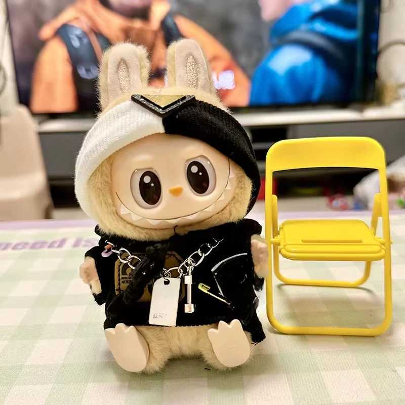 For 17cm Labubu V1 V2 Idol Dolls Clothes Cute Hoodie Mini Doll Sitting Party Outfit Clothing Korea Kpop Exo DIY GiftsT250313