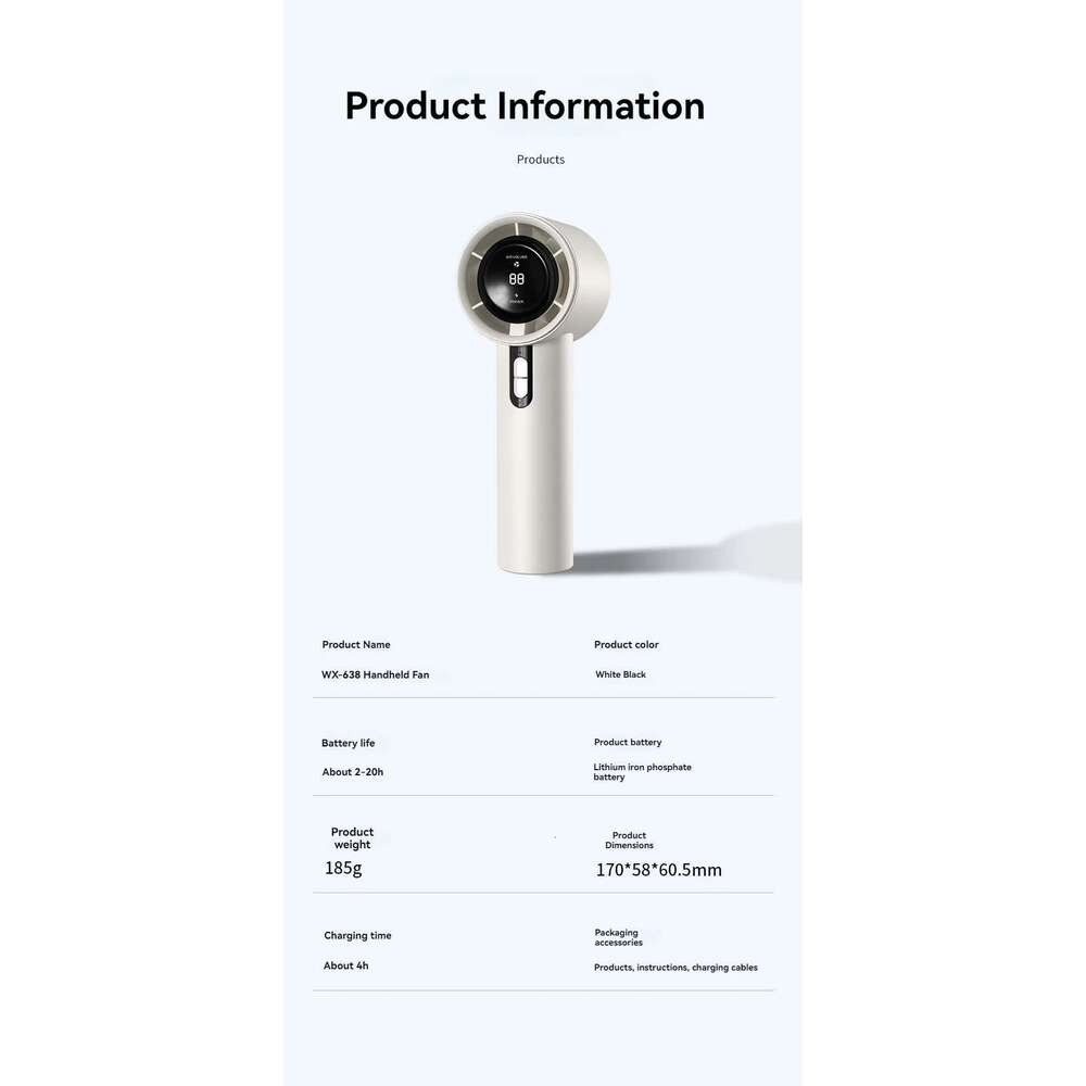 Handheld high-speed USB charging mini portable 100 speed turbo violent small fan 3000mAh